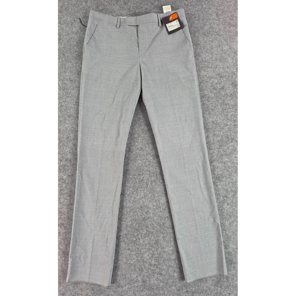 NWT Paul Smith Pants Mens 38 Gray 100% Wool Dress Italy NEW Raw Hem